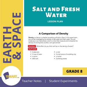 Salt and Fresh Water Grade 8 Lesson Plan