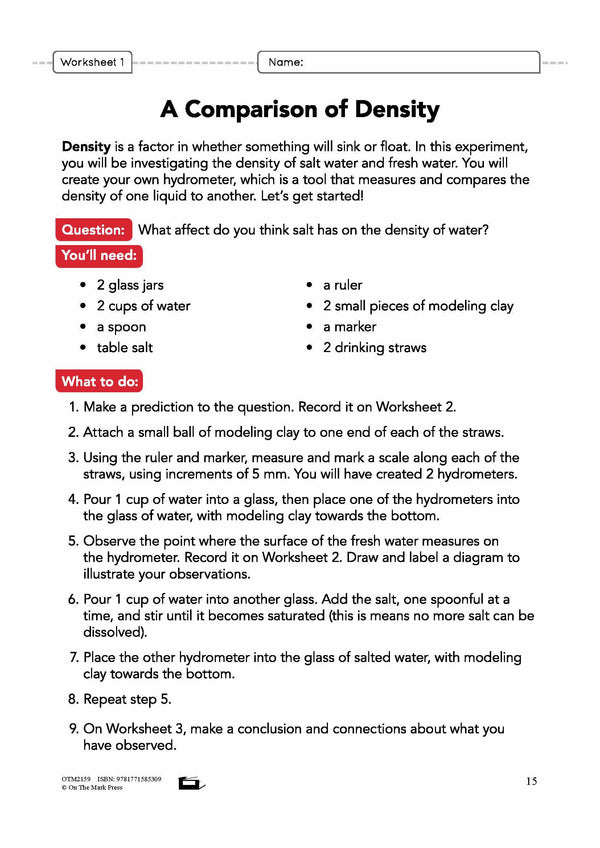 Salt and Fresh Water Grade 8 Lesson Plan