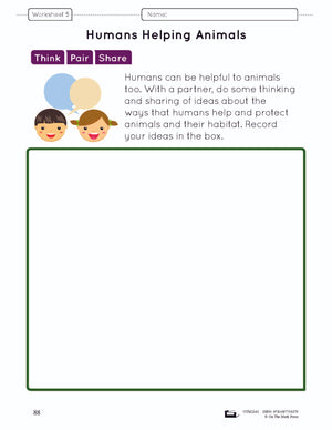How Animals and Humans Co-Exist Lesson Plan and Worksheets Grade 2