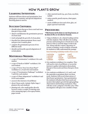 How Plants Grow Grade 3 (eLesson Plan)