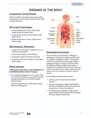 Organs in the Body e-Lesson Plan Grade 5