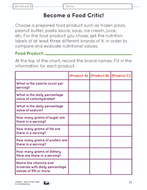 What's in Food? Lesson Plan Grade 5