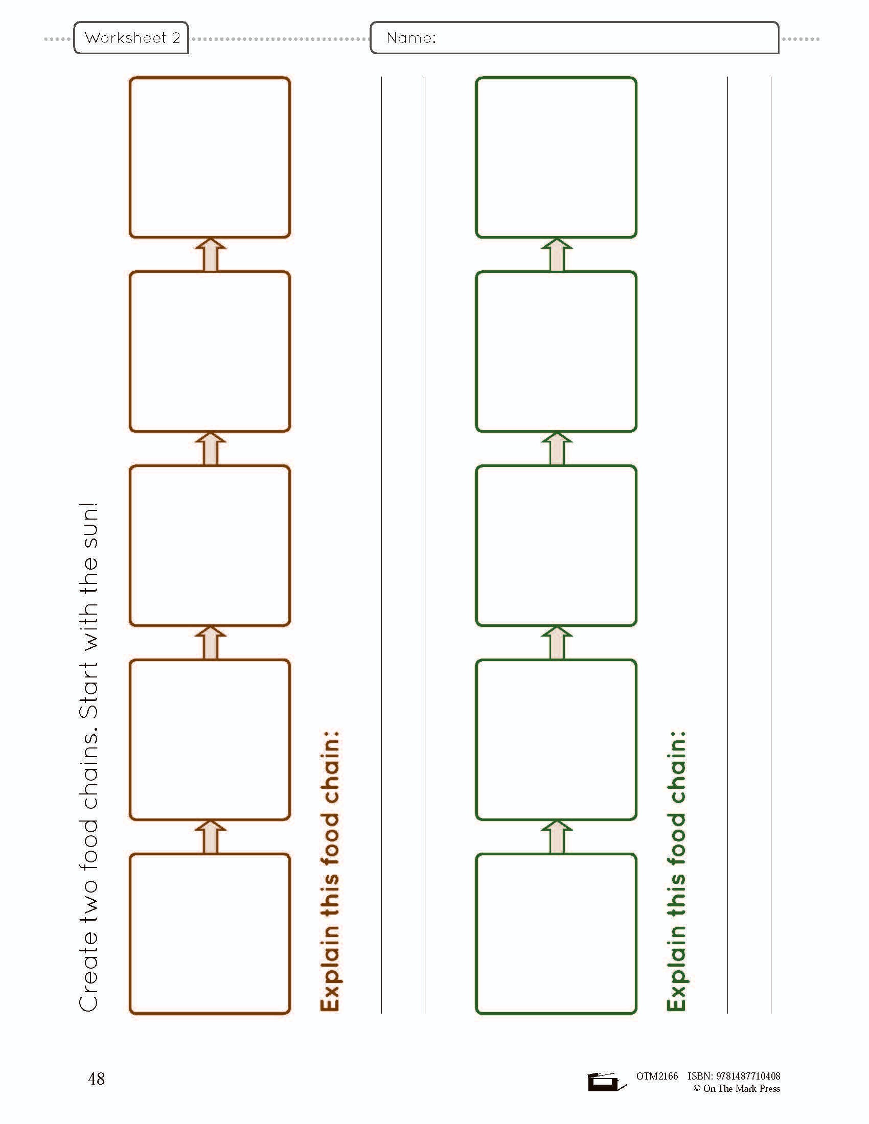 Food Chain Task Food Chain Worksheets 2nd Grade Food Webs And Food Chains For Kids