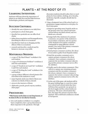 Plants - At the Root of it! Grade 7 (eLesson Plan)