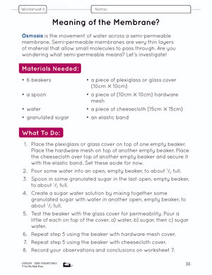 Osmosis & Diffusion e-Lesson Plan Grade 8