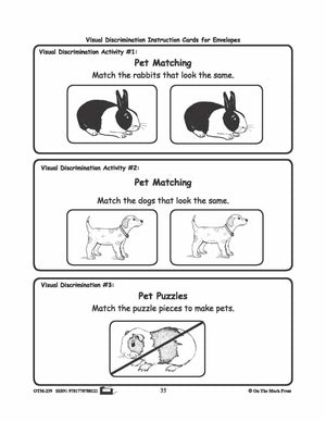 Pets - 10 Visual Discrimination, 4 Sequencing & 1 Rhyming Activity Prek-K