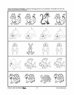 Pets - 10 Visual Discrimination, 4 Sequencing & 1 Rhyming Activity Prek-K