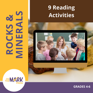 Rocks & Minerals - 9 Reading Cards & Follow-up Activities Grades 4-6