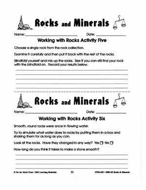 Rocks & Minerals - 7 Hands On Working with Rocks Activities Grades 4-6