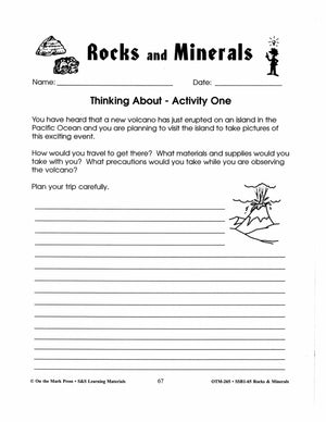Rocks & Minerals - 10 Critical Thinking Activities Grades 4-6