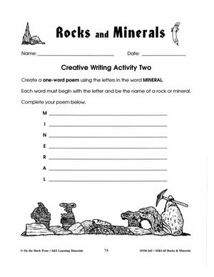 Rocks & Minerals - 6 Creative Writing Activities Grades 4-6