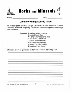 Rocks & Minerals - 6 Creative Writing Activities Grades 4-6