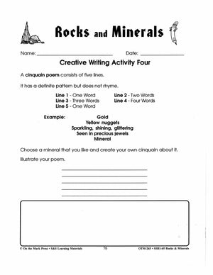 Rocks & Minerals - 6 Creative Writing Activities Grades 4-6