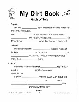 My Dirt Book (soil) Gr. 2-3