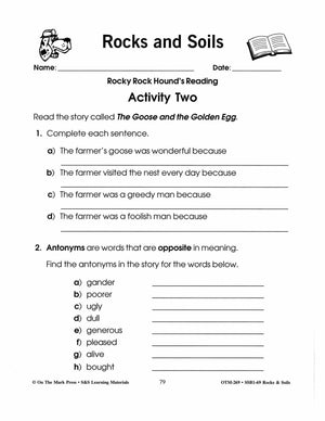 Rocks & Soils Reading Activities with Follow-ups Gr. 2-3