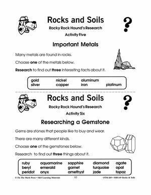 Rocks & Soils Research Activities Gr. 2-3