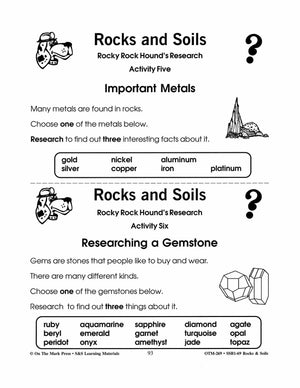 Rocks & Soils Research Activities Gr. 2-3