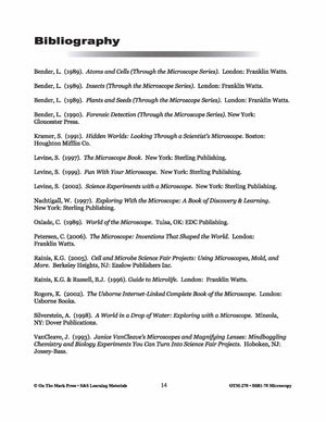 Microscopy: 15 Introductory Skill Investigations Gr. 5-8