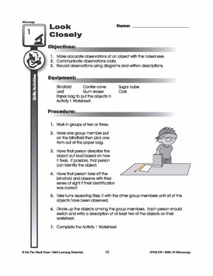 Microscopy: 15 Introductory Skill Investigations Gr. 5-8