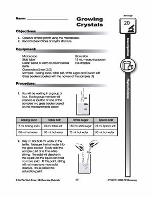 Physical Science Microscopy Investigations Gr. 5-8