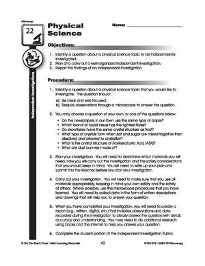 Physical Science Microscopy Investigations Gr. 5-8