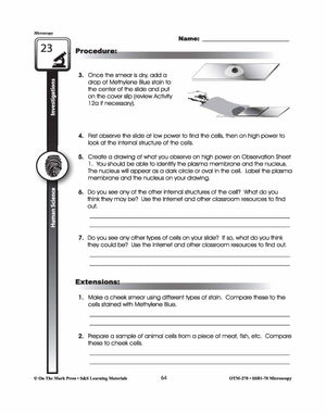 Human Science Microscopy Investigations Gr. 5-8