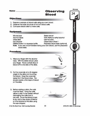 Human Science Microscopy Investigations Gr. 5-8