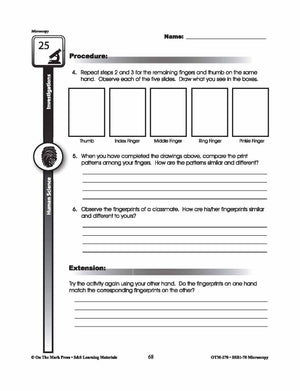 Human Science Microscopy Investigations Gr. 5-8