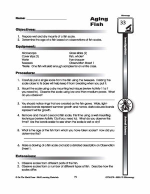 Animal Science Microscopy Investigations Grades 5-8