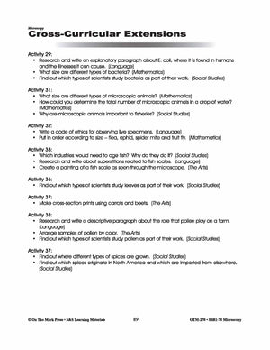 Animal Science Microscopy Investigations Grades 5-8