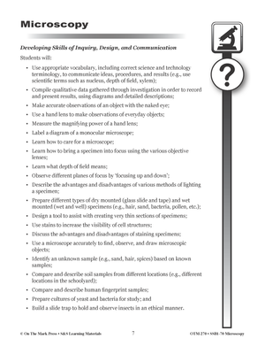 Microscopy Step-by-Step Labs Grade 5+