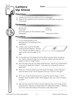 Microscopy Step-by-Step Labs Grade 5+