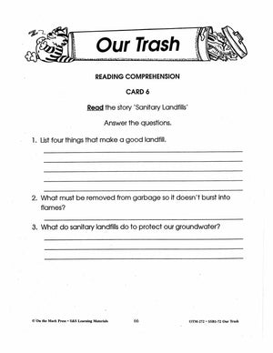 Our Trash 7 Reading Comprehension Activities with Follow-ups Gr. 2-3