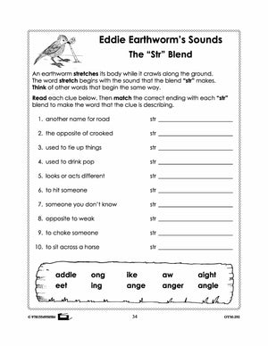 Earthworm Phonics Worksheets! Grades 2-3 E-Lesson