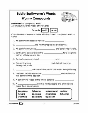 Earthworm Vocabulary Worksheets! Grades 2-3 E-Lesson