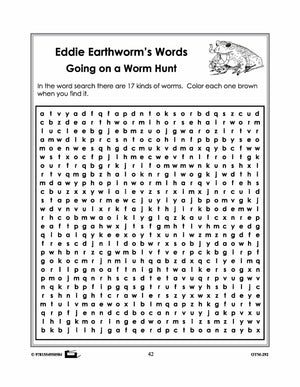 Earthworm Vocabulary Worksheets! Grades 2-3 E-Lesson