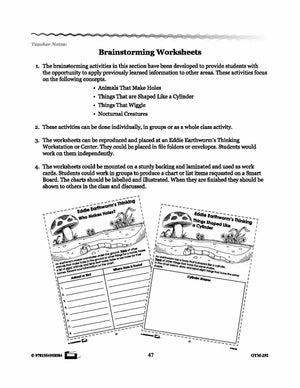 Earthworm Brainstorming Worksheets! Grades 2-3