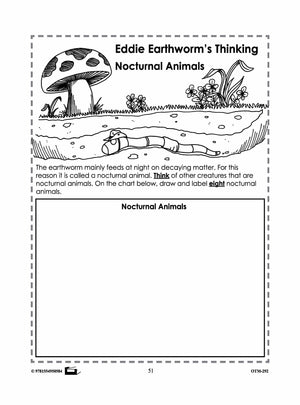 Earthworm Brainstorming Worksheets! Grades 2-3