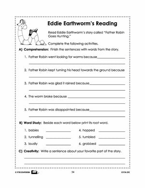 Earthworm Reading Stories & Worksheets! Grades 2-3