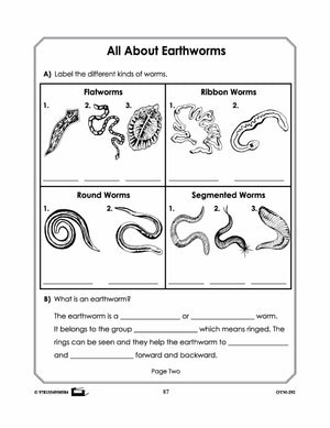 Earthworm Student Booklet! Grades 2-3