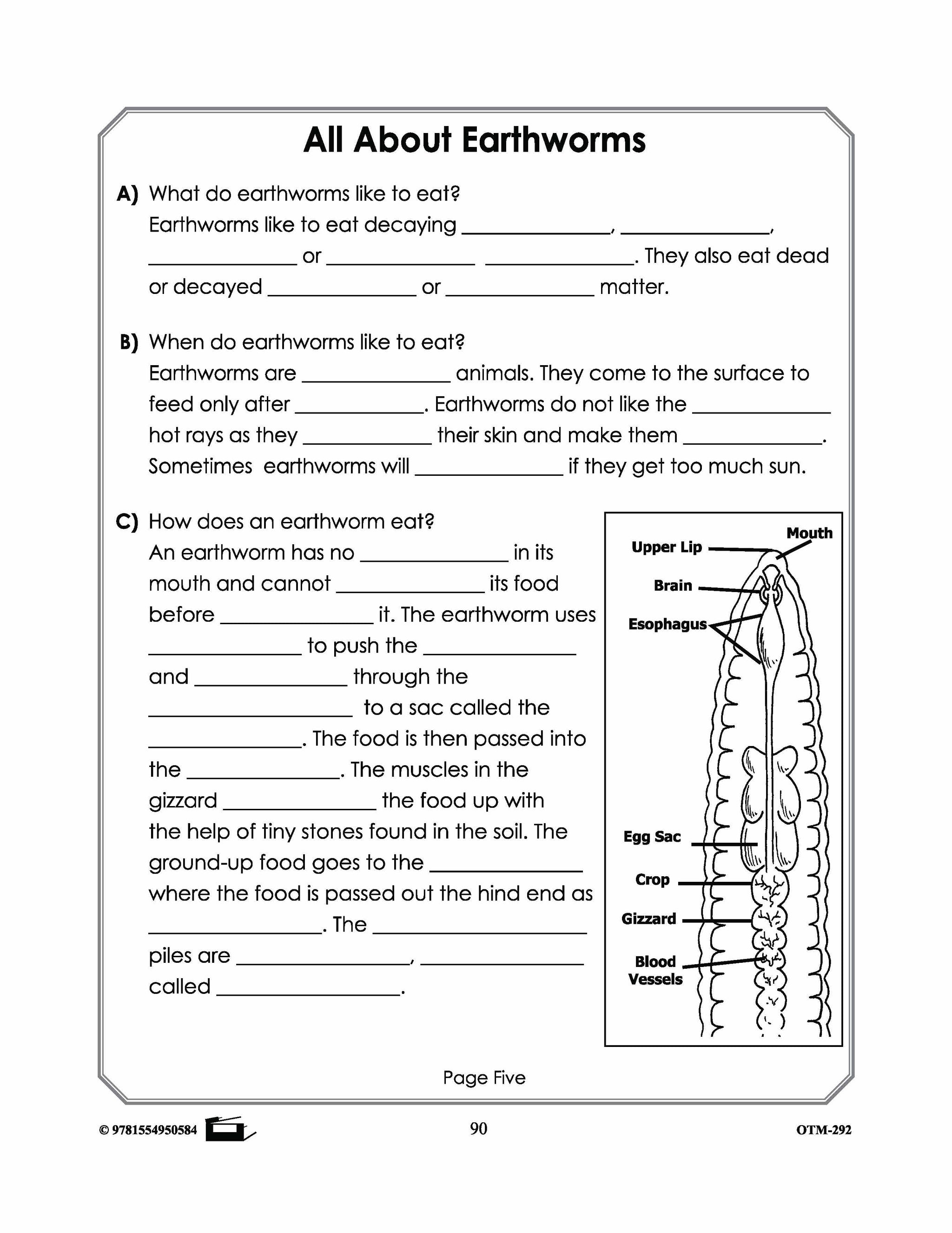Earthworm Student Booklet! Grades 2-3
