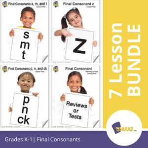 Final Consonants 7 Lessons & 1 Test Bundle! Grades Kindergarten To 1