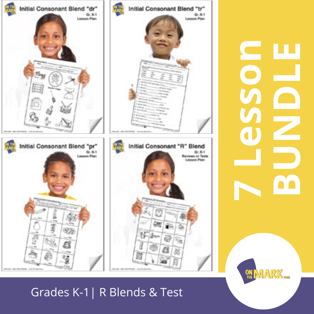 R Blends: 7 Lessons & Test Bundle! Grades K-1