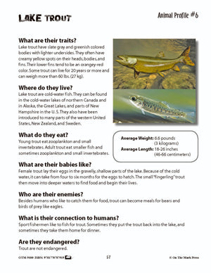 Fast Facts Folder Fish Activities & Fast Fact Reading Folder Grades 3+
