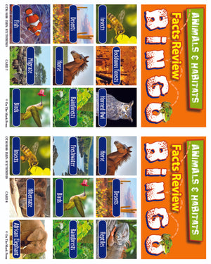 Habitat Bingo Game Grades 3+