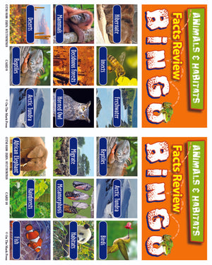 Habitat Bingo Game Grades 3+