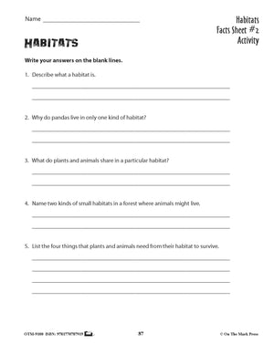 Animals & Habitats Life Science Binder Plus Program Grades 3-4+