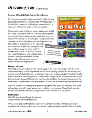 Animals & Habitats Life Science Binder Plus Program Grades 3-4+