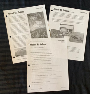 Volcanoes Activities & Fast Fact Reading Folder Grades 4+