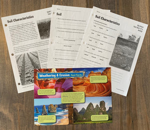 Soil & Weathering & Erosion Activities & Fast Fact Mini Posters Grades 4+